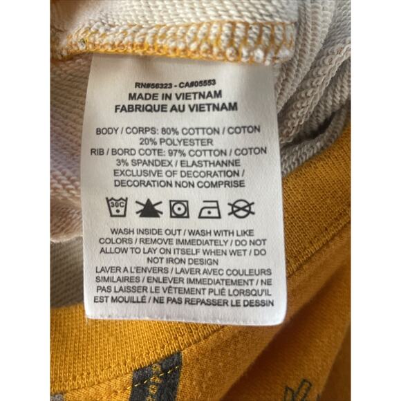 Nike Women’s All Over Print Cropped Fleece Crewneck‎ Sweatshirt Orange Size S - Picture 6 of 6